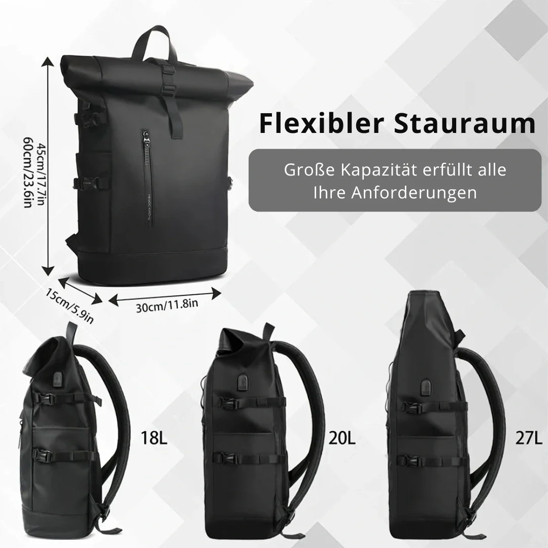 Henner Knight Premium Roll-up Rucksack - Image 5