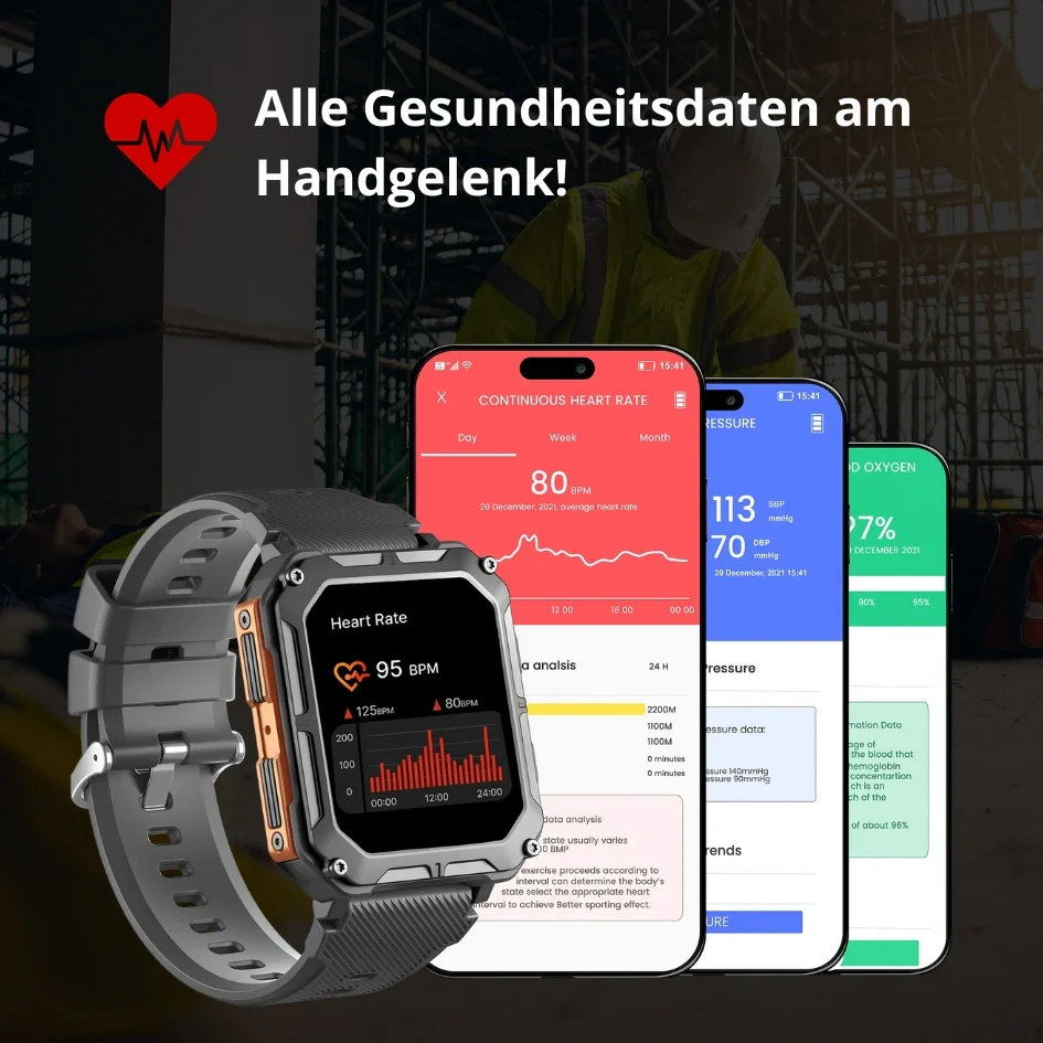Invictus™ Smartwatch – Unzerstörbar, Wasserdicht, Ideal für Arbeit & Outdoor - Image 3