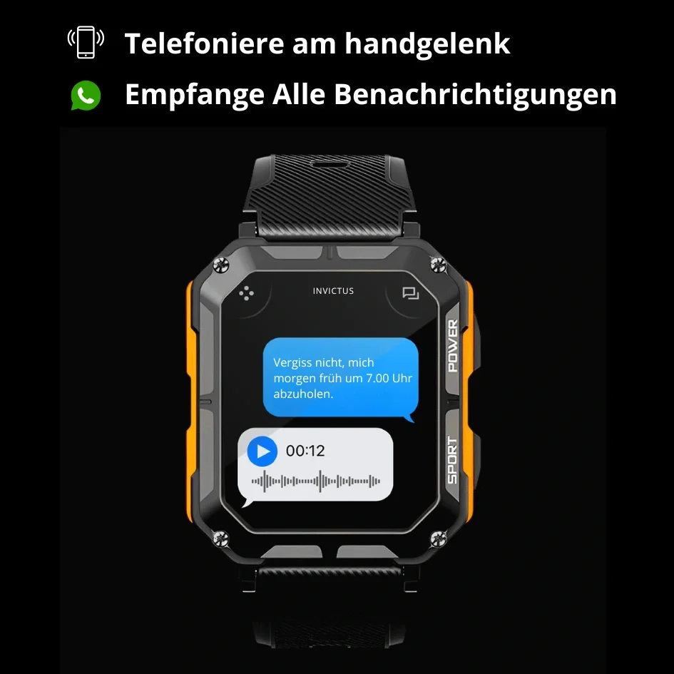 Invictus™ Smartwatch – Unzerstörbar, Wasserdicht, Ideal für Arbeit & Outdoor - Image 4